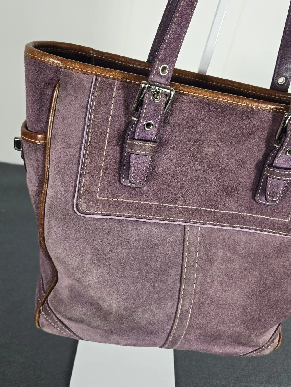 Coach suede tote